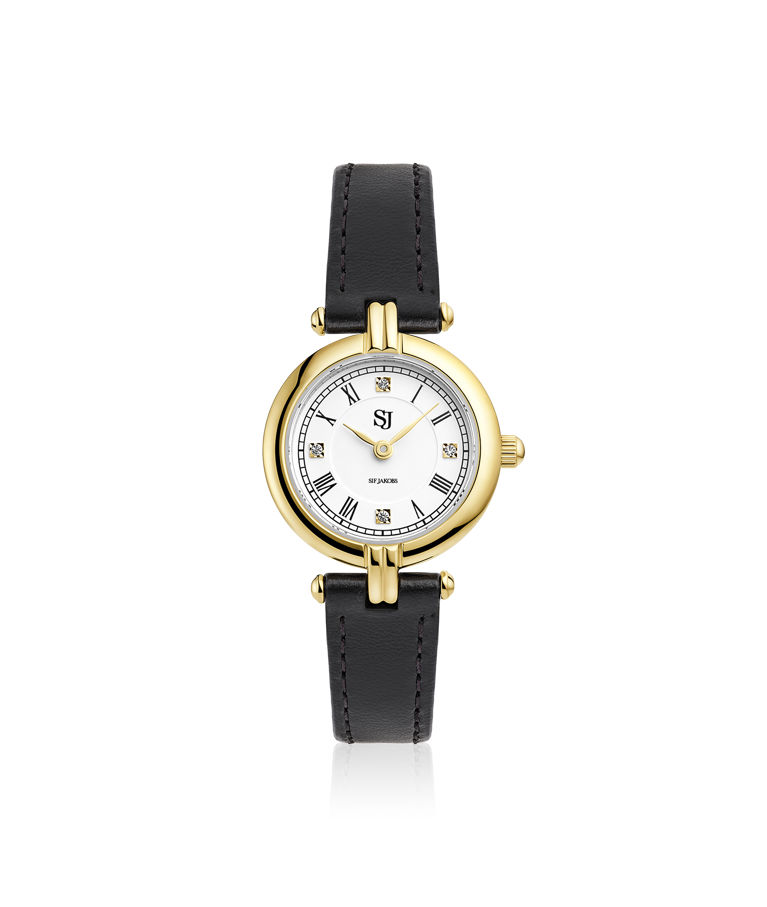 Stålklocka Angelica Brown Gold cz