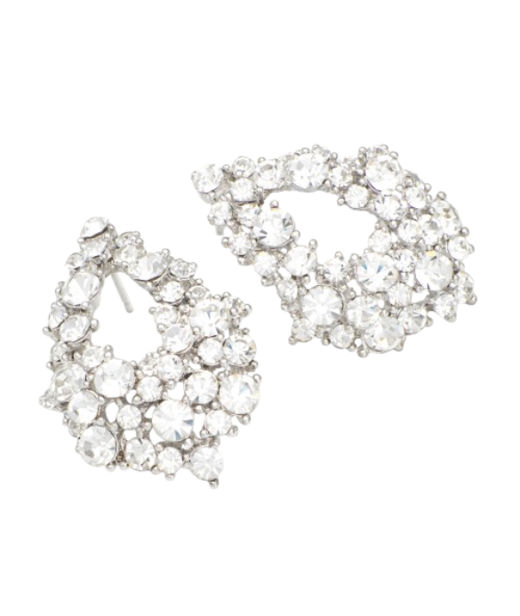 Mässingsörhängen New Alice - Crystal rhodium