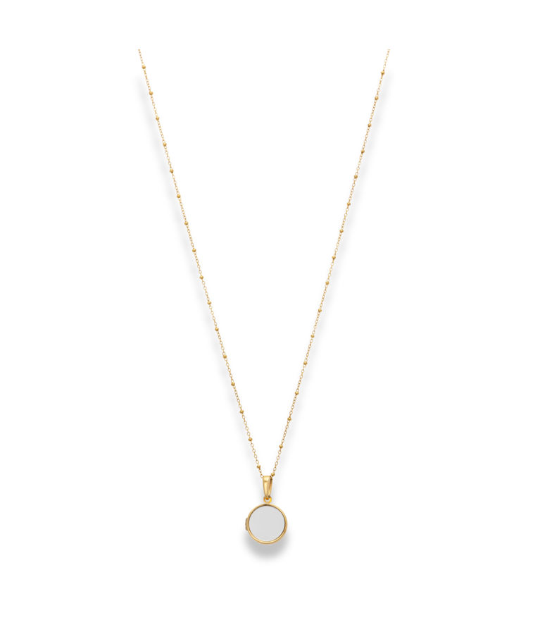 Stålhalsband Epione Mirror Locket gold