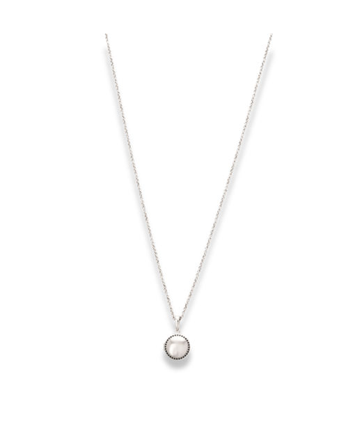 Stålhalsband Epione Black CZ Locket