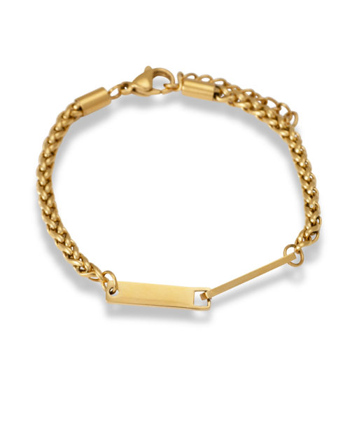 Stålarmband Hera Layered Disc gold