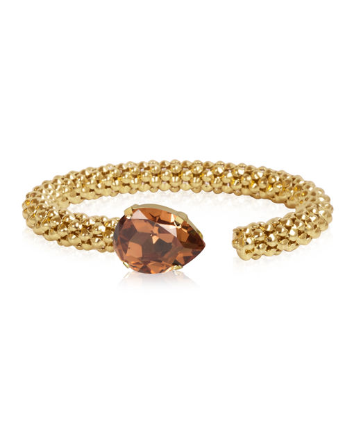 Mässingsarmband CLASSIC ROPE ReC LIGHT SMOKED TOPAZ gold