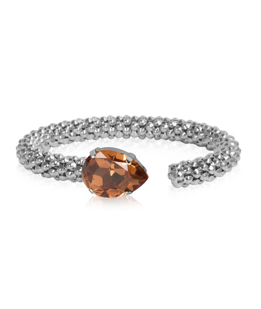 Mässingsarmband CLASSIC ROPE ReC LIGHT SMOKED TOPAZ rhodium