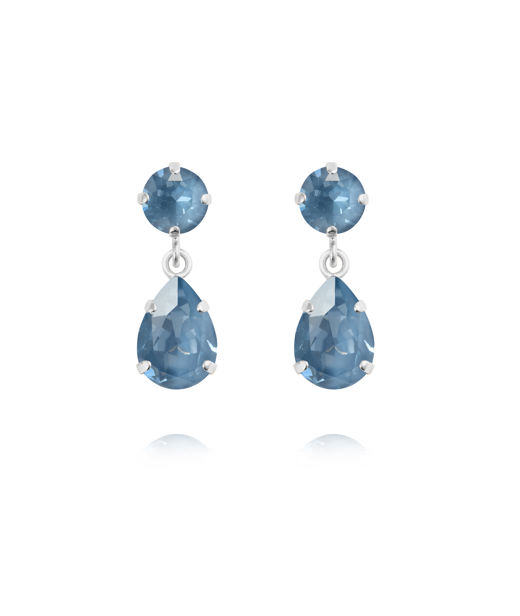 Mässingsörhängen MINI DROP DENIM IGNITE rhodium