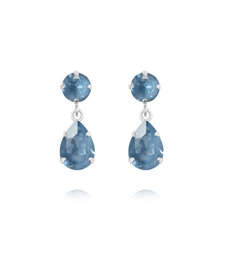 Mässingsörhängen MINI DROP DENIM IGNITE rhodium