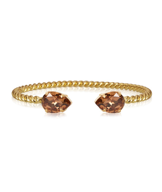 Mässingsarmband MINI DROP ReC LIGHT SMOKED TOPAZ gold