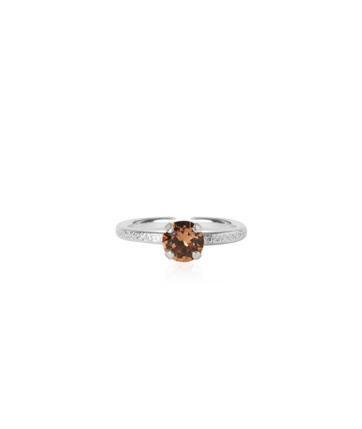 Mässingsring NATTI ReC LIGHT SMOKED TOPAZ rhodium