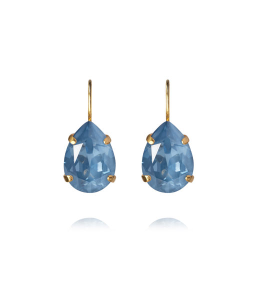 Mässingsörhängen MINI DROP CLASP DENIM IGNITE gold