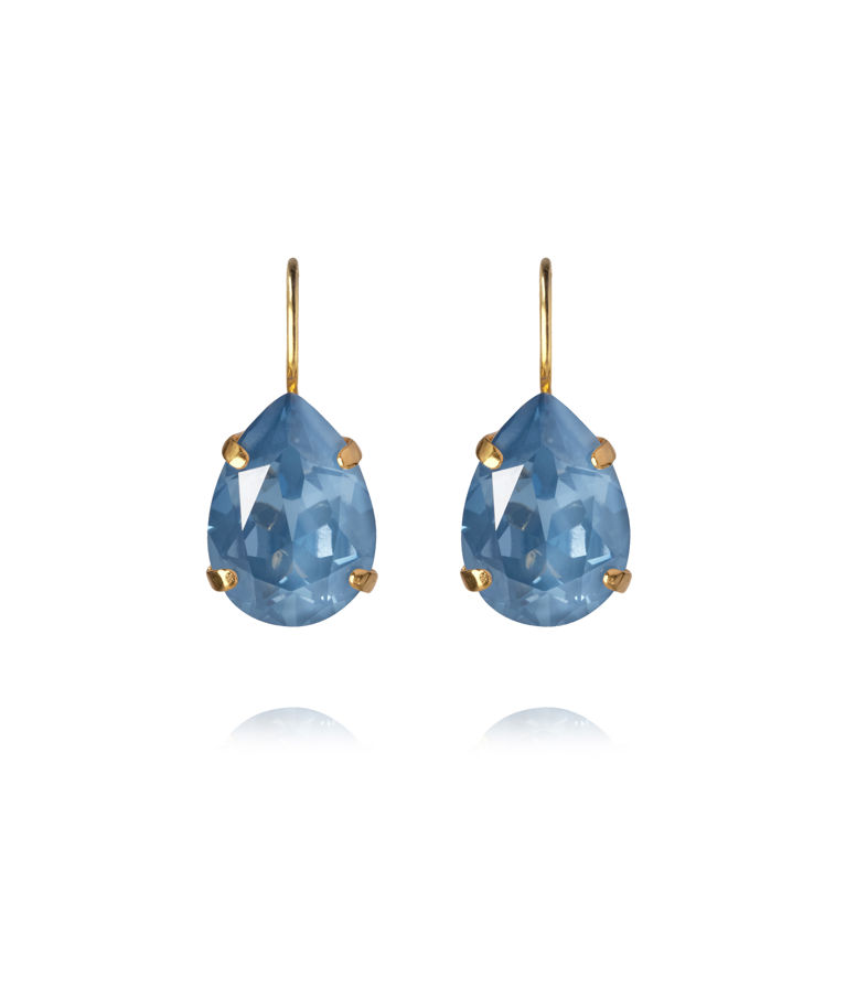 Mässingsörhängen MINI DROP CLASP DENIM IGNITE gold