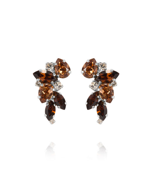 Mässingsörhängen DEMI ReC TOPAZ COMBO rhodium