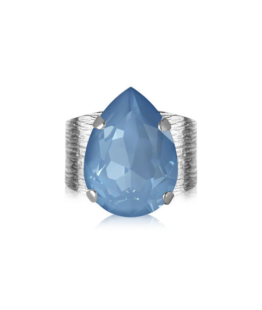 Mässingsring CLASSIC DROP DENIM IGNITE rhodium