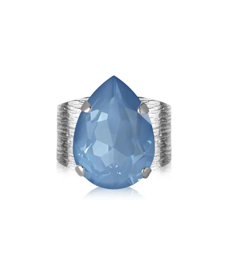 Mässingsring CLASSIC DROP DENIM IGNITE rhodium