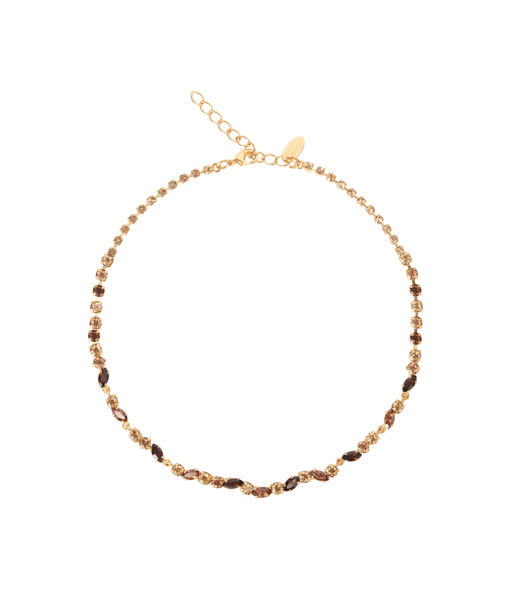 Mässingshalsband ALELIA ReC TOPAZ COMBO gold