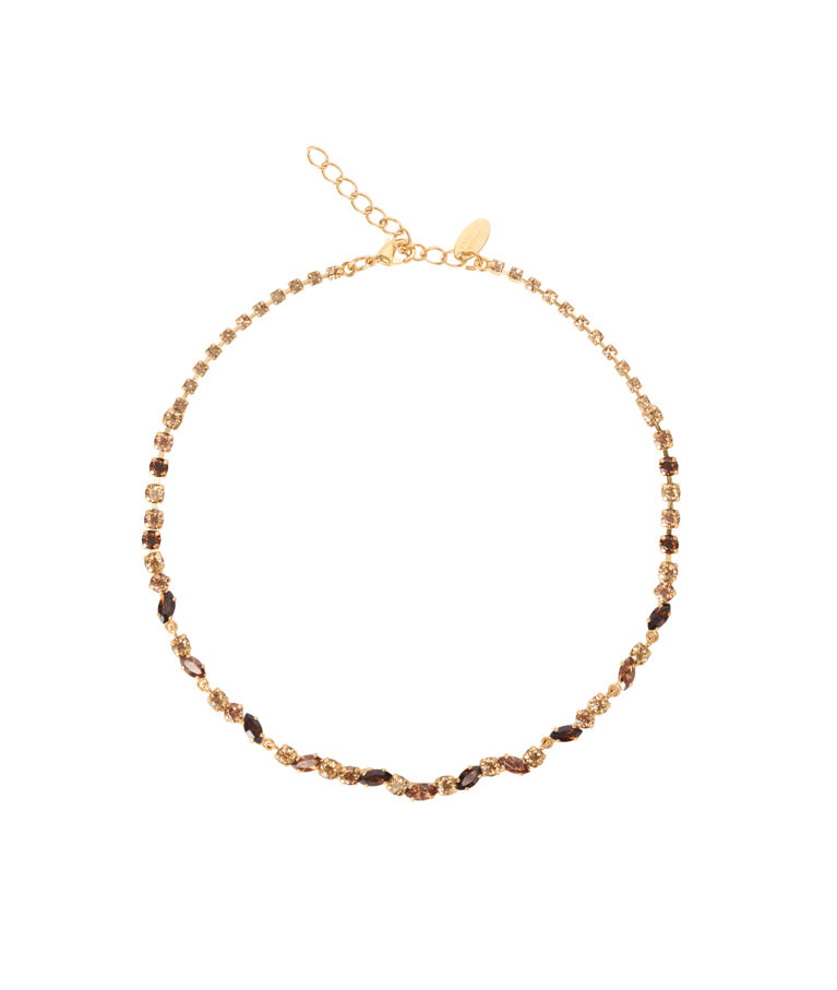 Mässingshalsband ALELIA ReC TOPAZ COMBO gold