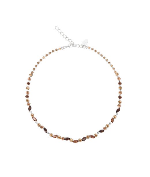 Mässingshalsband ALELIA ReC TOPAZ COMBO rhodium