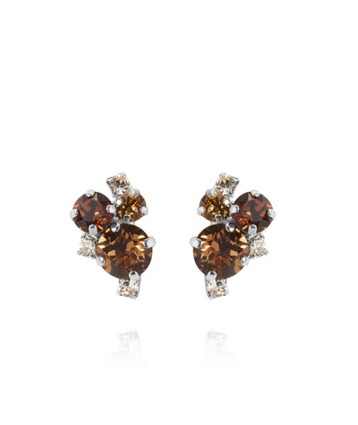 Mässingsörhängen MOLLY ReC TOPAZ COMBO rhodium