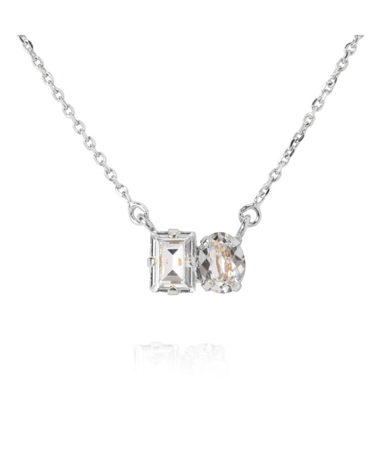 Mässingshalsband CLEO CRYSTAL rhodium