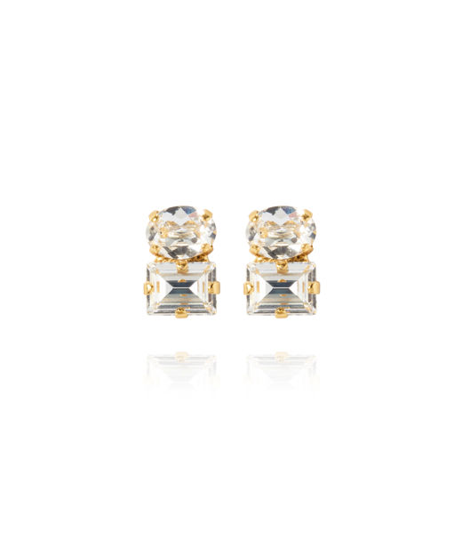 Mässingsörhängen CLEO CRYSTAL gold