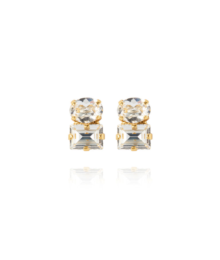 Mässingsörhängen CLEO CRYSTAL gold