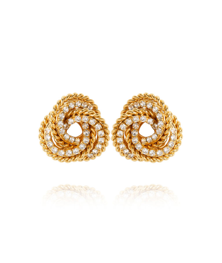 Mässingsörhängen JULIETTE CRYSTAL gold