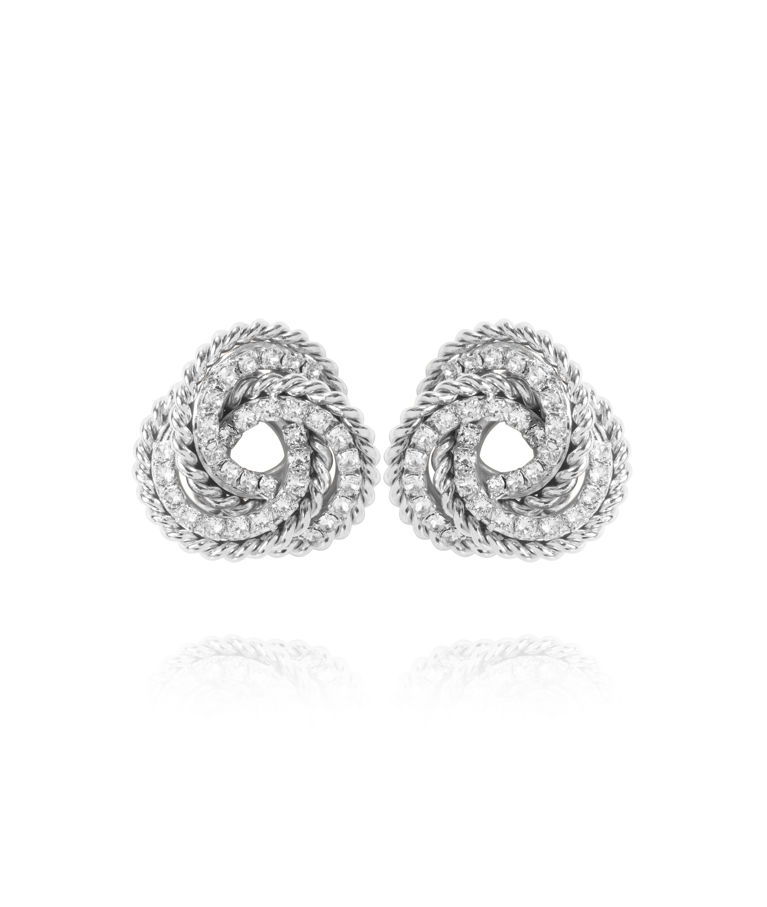 Mässingsörhängen JULIETTE CRYSTAL rhodium