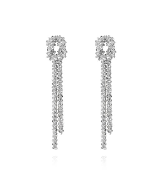 Mässingsörhängen GEMMA STATEMENT rhodium