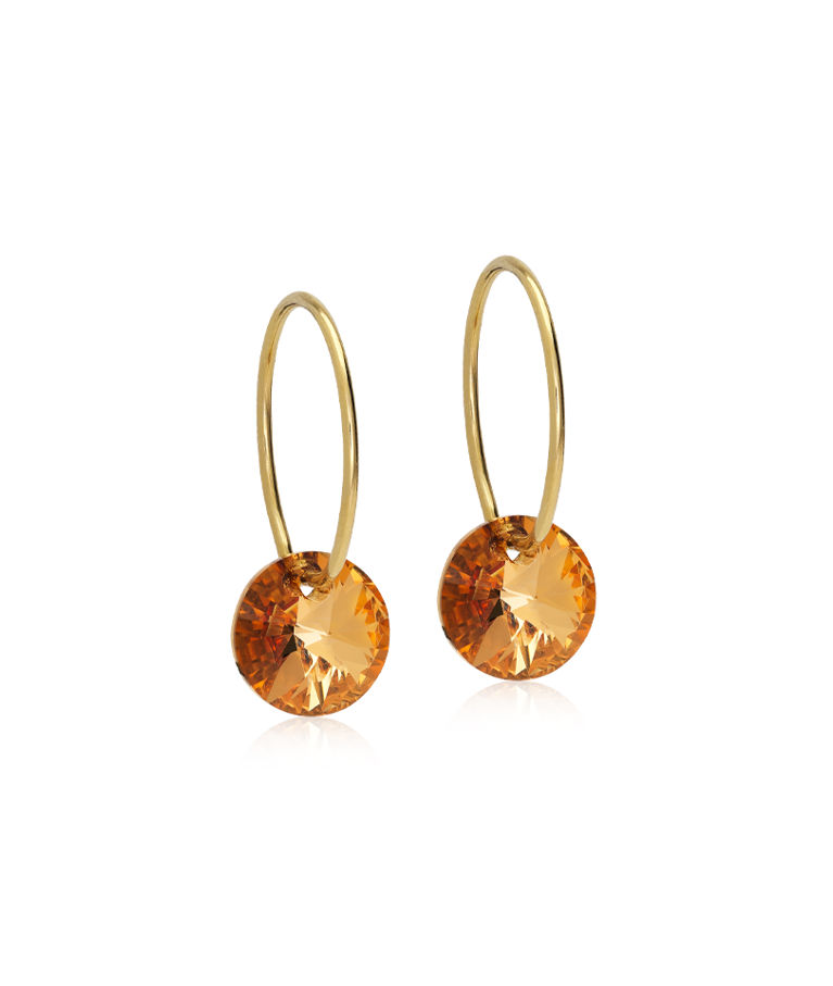 Titanörhänge GT Ear Ring 14 mm, Round 8 mm, Bronze gold