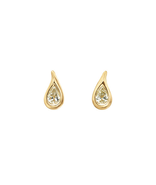 18k rödguld solitär örhänge Ocean Drops 2 pear shape brill.