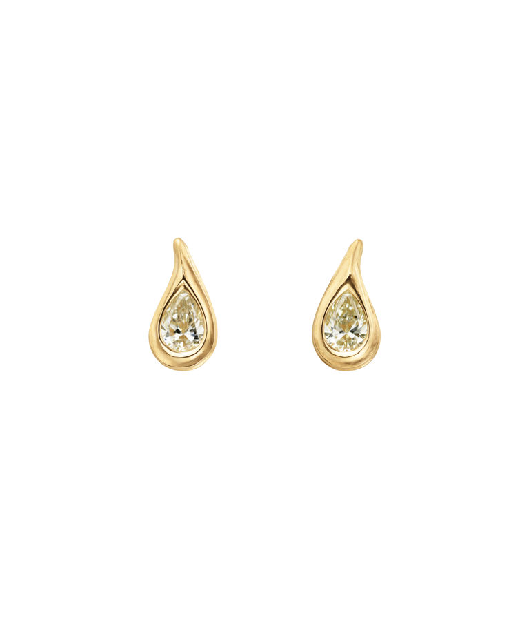 18k rödguld solitär örhänge Ocean Drops 2 pear shape brill.