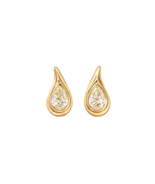 18k rödguld solitär örhänge Ocean Drops 2 pear shaped diaman