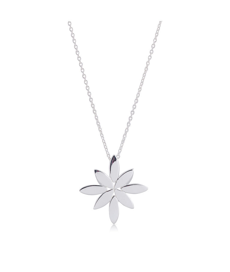 Silverhalsband Ellipse Flower