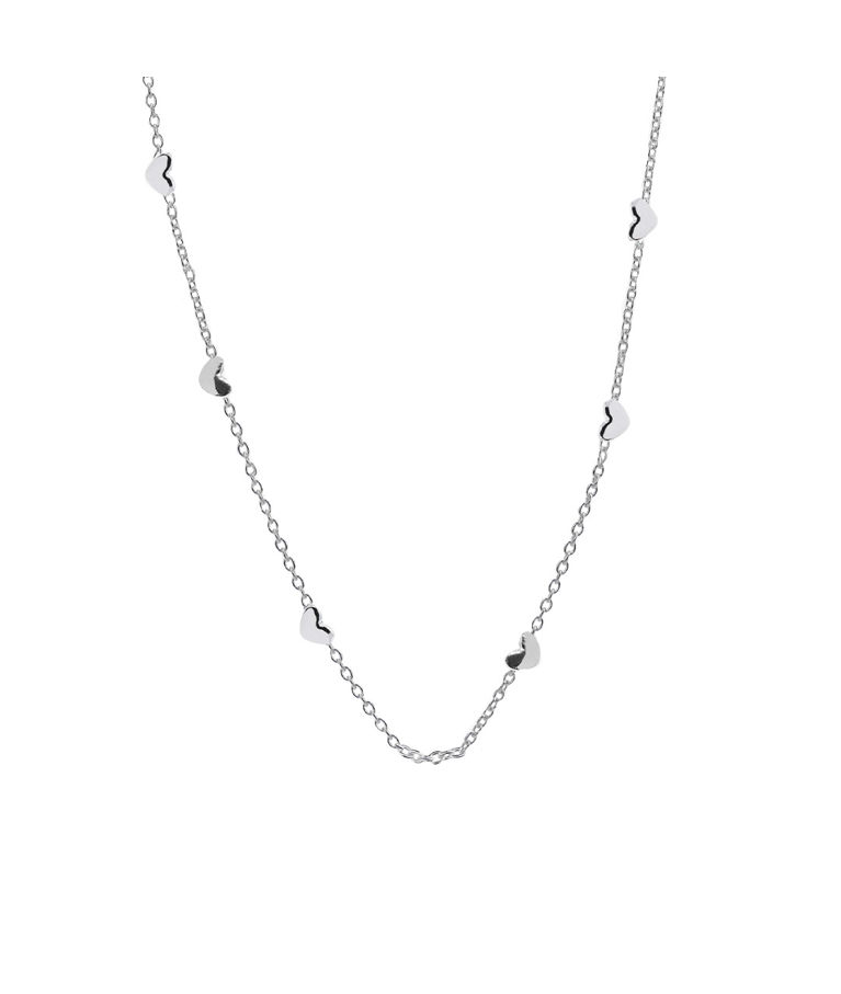 Silverhalsband Loving Heart Drop Full Short