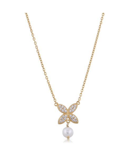 Silverhalsband Sparkling Ellipse Pearl fg