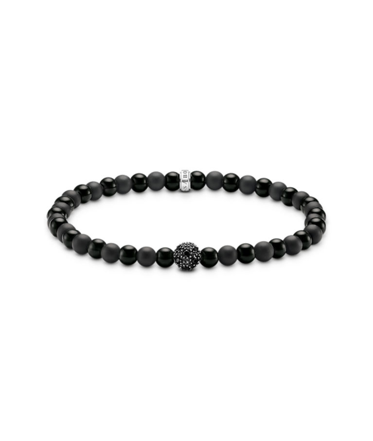Silverarmband Talisman Positive Energy Obsidian Beads