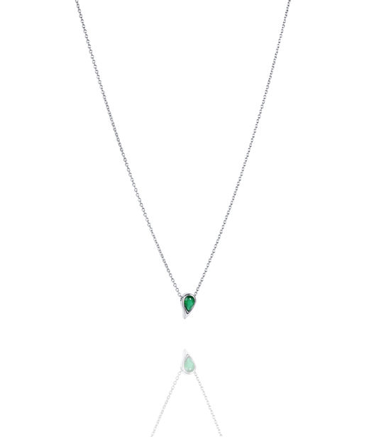 Silverhalsband Sparkle Of Life Single - Green