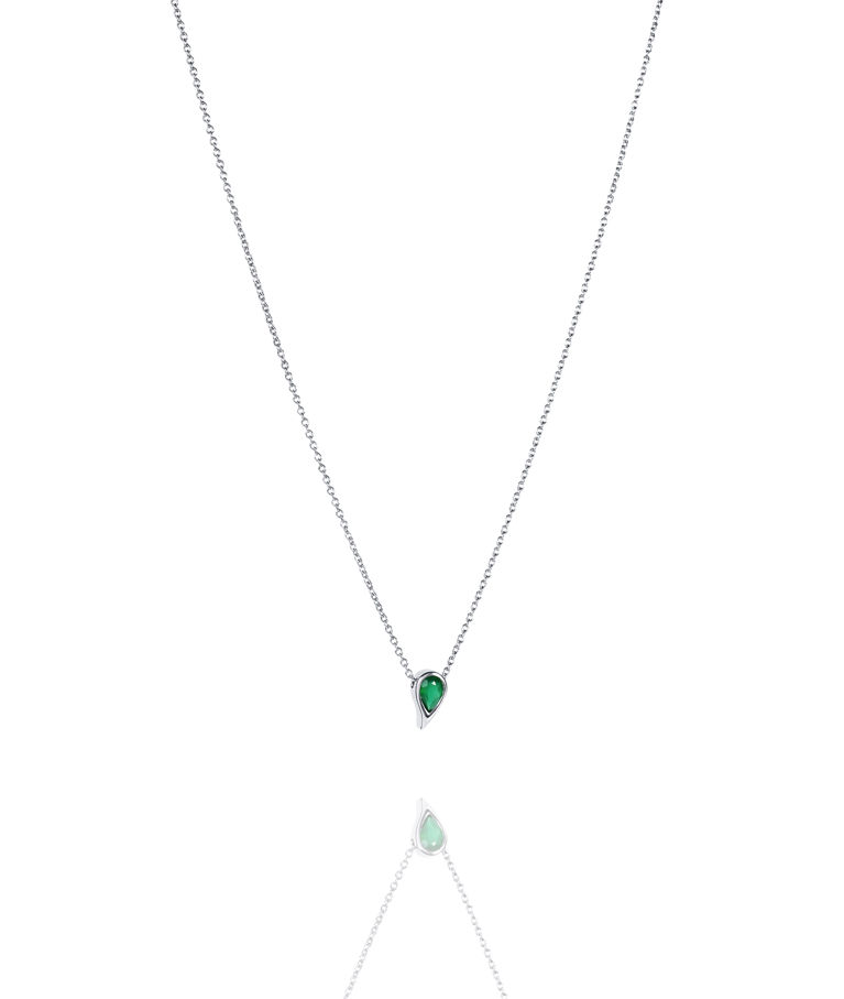 Silverhalsband Sparkle Of Life Single - Green