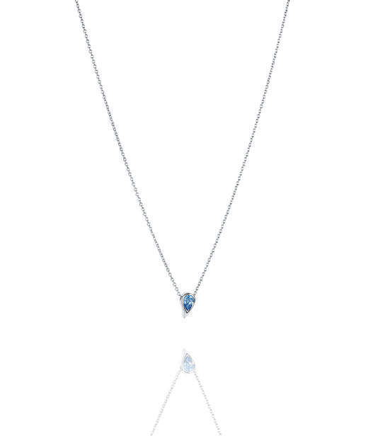 Silverhalsband Sparkle Of Life Single - Blue Topaz