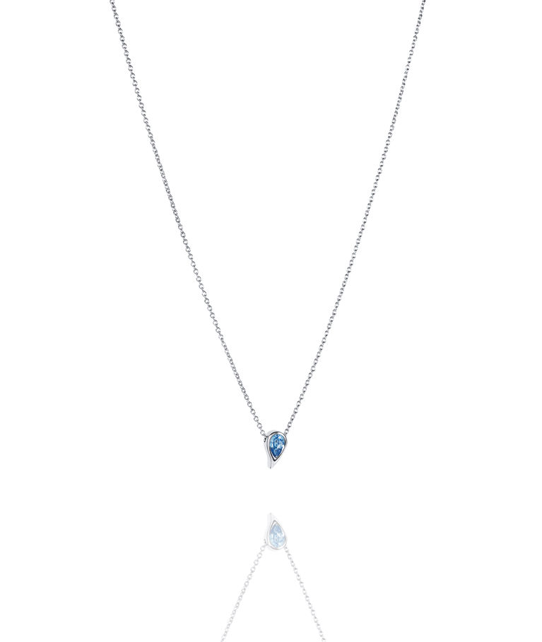Silverhalsband Sparkle Of Life Single - Blue Topaz