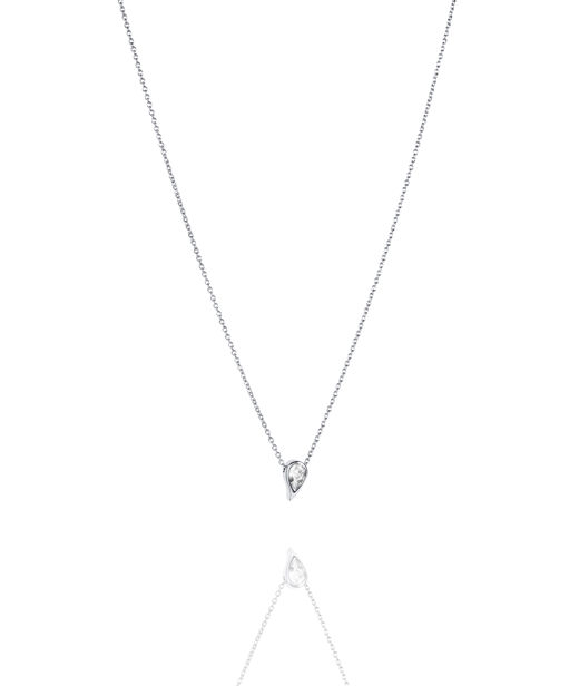 Silverhalsband Sparkle Of Life Single - White Topaz