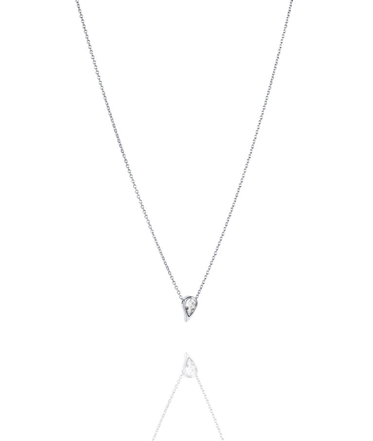 Silverhalsband Sparkle Of Life Single - White Topaz
