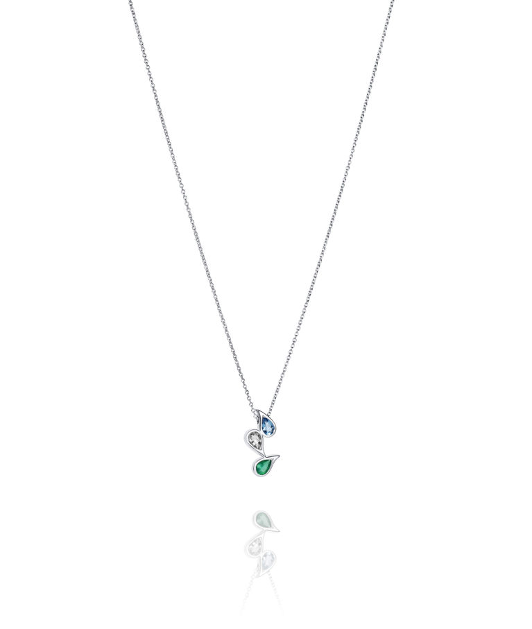 Silverhalsband Sparkle Of Life Triple