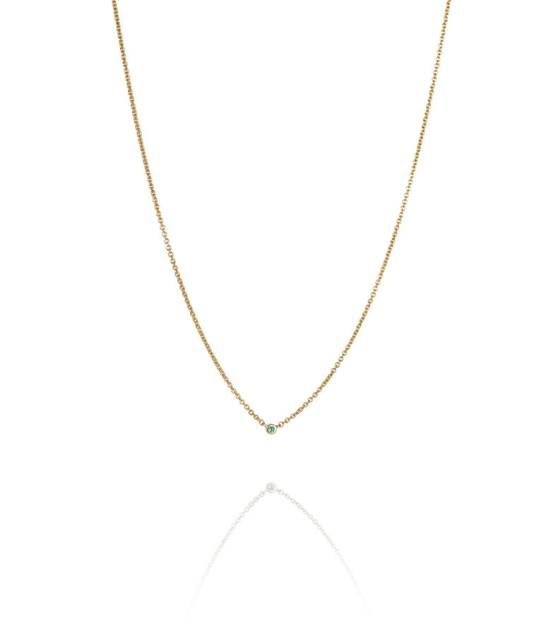 Silverhalsband Micro Blink - Green Emerald fg