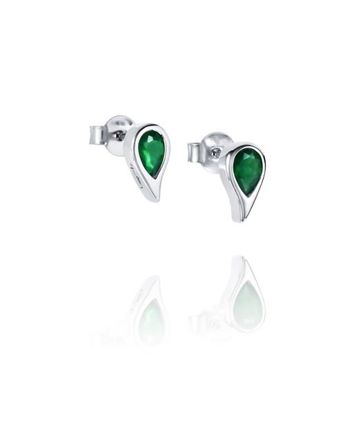 Silverörhänge Sparkle Of Life Single Ear - Green fg