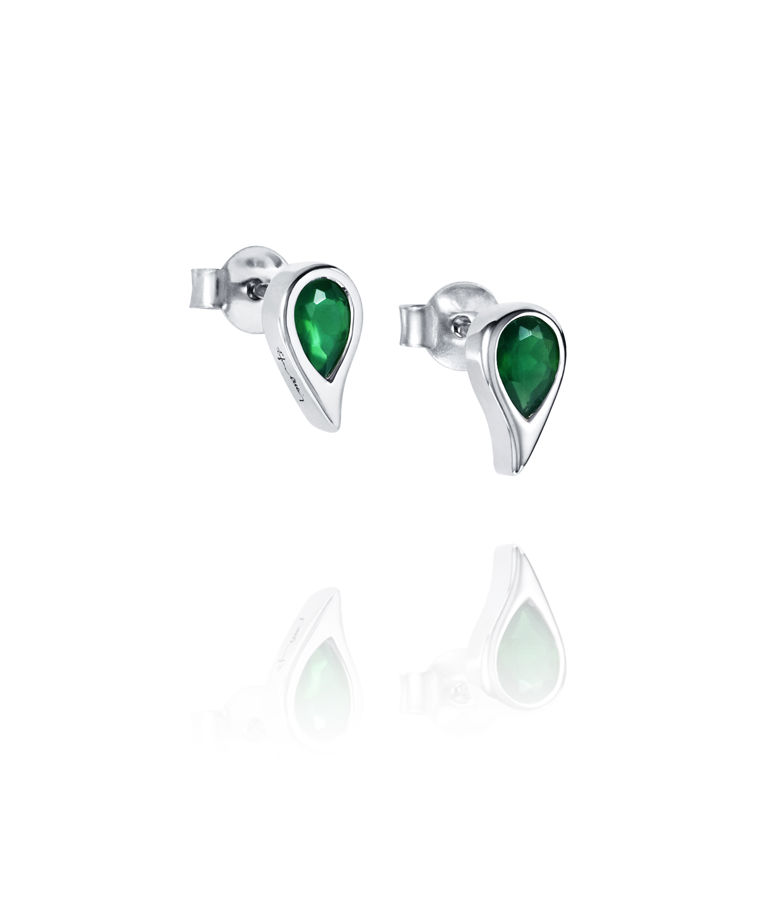 Silverörhänge Sparkle Of Life Single Ear - Green fg