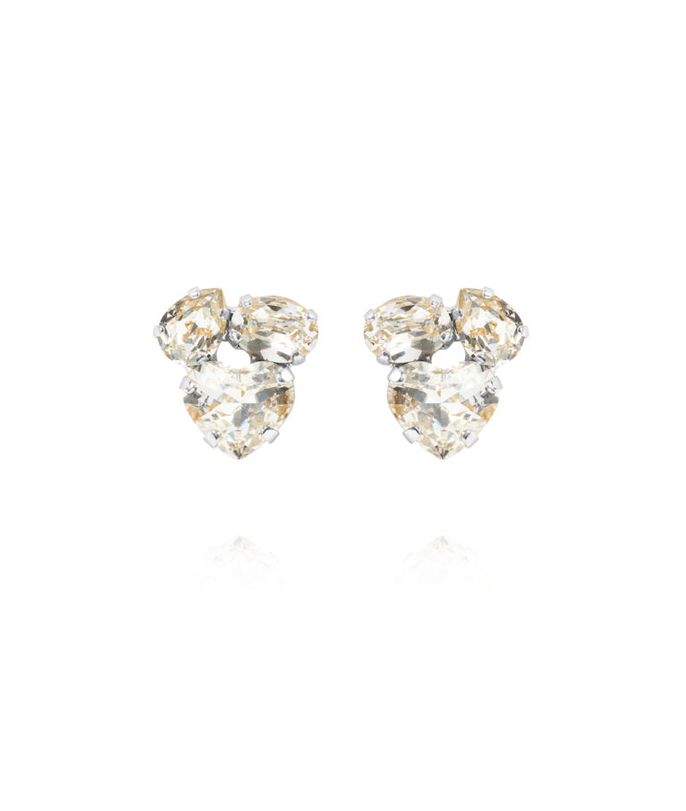 Mässingsörhängen AMOUR CRYSTAL rhodium