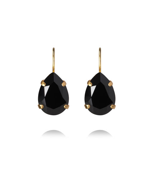 Mässingsörhängen MINI DROP CLASP JET gold
