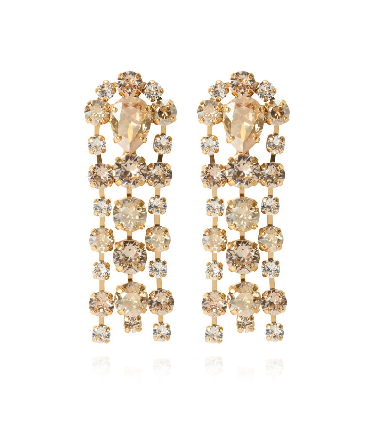 Mässingsörhängen SOIREE CRYSTAL GOLDEN COMBO gold