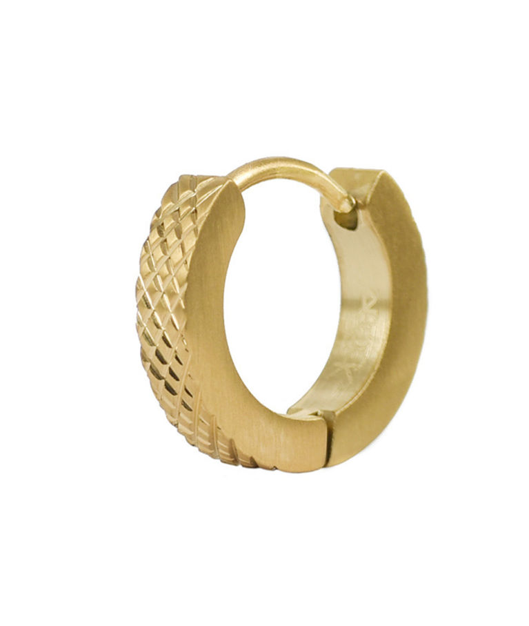 Stålörhänge Plex gold