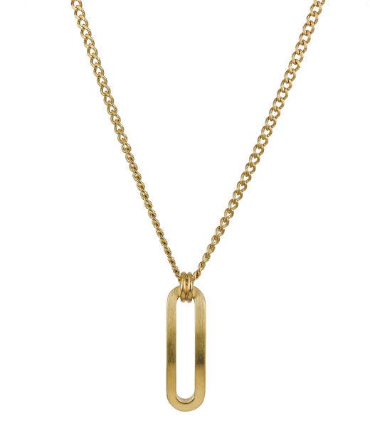 Stålhalsband Benjamin gold.