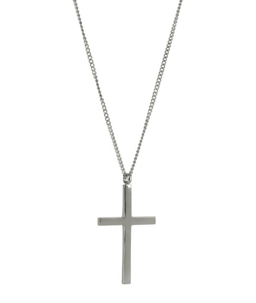 Stålhalsband Cross Long